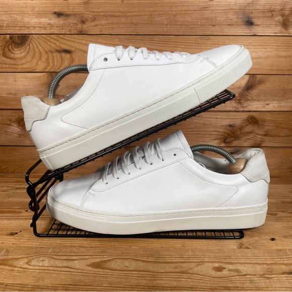 Reiss Other - REISS Finley Trainers Size UK 9 Mens White Grey Leather Suede Lace Up Low Shoes